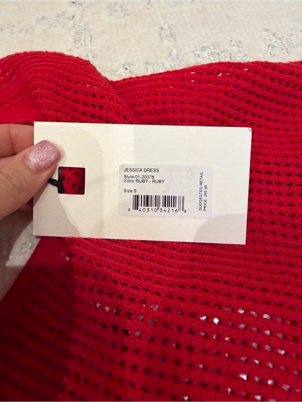 STAUD JESSICA COVERUP DRESS RED RUBY - Picture 2 of 6